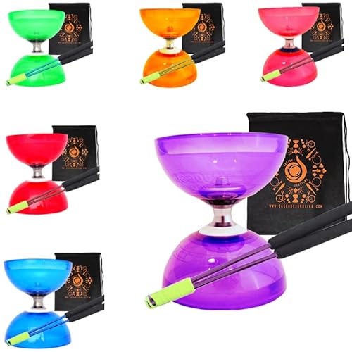 Quartz Triple Bearing Diabolo Set with Metal Sticks