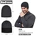 Bodvera Mens Winter Beanie Hat Warm Knit Cuffed Plain Toboggan Ski Skull Cap (3 Patterns)