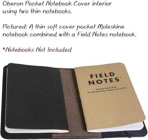 Miniatura 5 de Oberon Design Funda para cuaderno de bolsillo Wild Rose, se adapta a muchos cuadernos de 5.5 x 3.5 pulgadas, piel auténtica en relieve, color rojo,