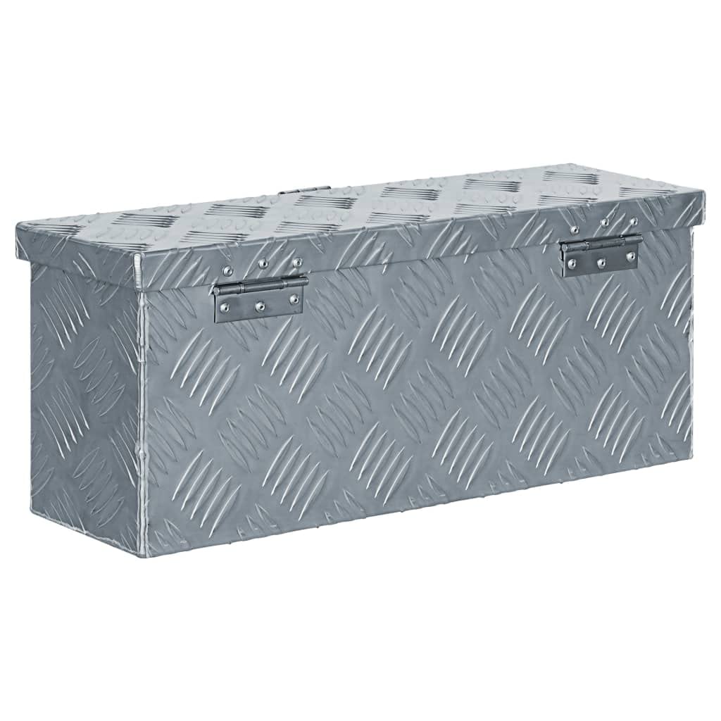 SKM Caja de Aluminio 48,5x14x20 cm Plateada,Bricolaje,Accesorios de Bricolaje,Organización y Almacenamiento de Herramientas,Cajas de Herramientas,Plateado,2.64 kg,142935