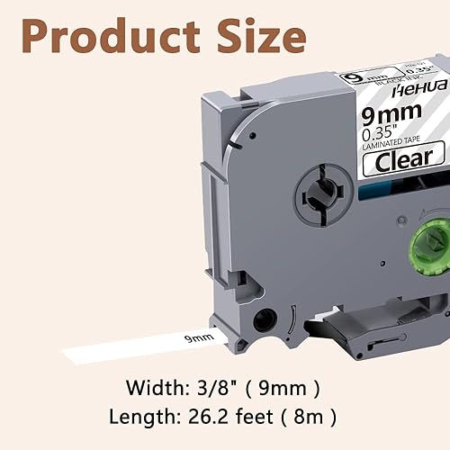 Vista 187 de Hehua Tze - Cinta negra laminada de 0.945 in y 0.94 pulgadas compatible con Brother P-Touch TZe-354 TZe354 TZ-354 TZ354 etiqueta para Ptouch PT D600