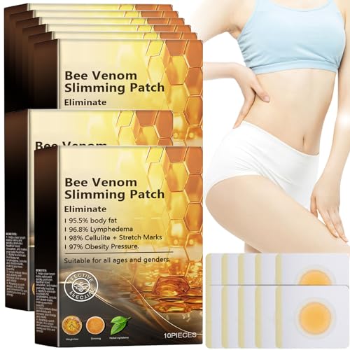 Cvreoz Bienengift-Schlankheitspflaster zur Gewichtsabnahme, Bostore Bienengift-Schlankheitspflaster zur Lymphdrainage, Furzero Entgiftungs-Schlankheitspflaster, Lymphformungspflaster (80PCS)