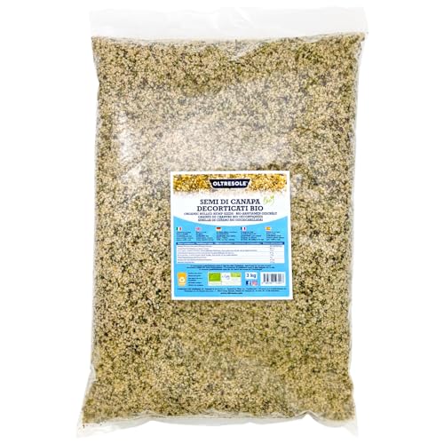 Oltresole, Semillas De Cáñamo Peladas Ecológicas 3 Kg, Semillas Oleaginosas Europeas Crudas, Superalimento, Ricas En Proteínas, Fibra Y Omega 3, Ideales Para Ensaladas Y Sopas