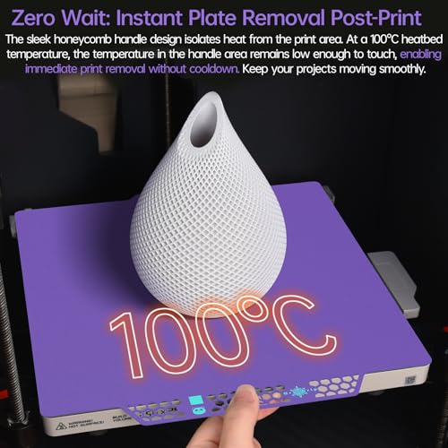Image of BIQU CryoGrip Pro Glacier-Purple 257x257MM for Bambu-Lab P1P /P1S /X1C /X1E /A1 3D Printers Panda Build Plate Double Sided Upgrade Removable Surface Platform