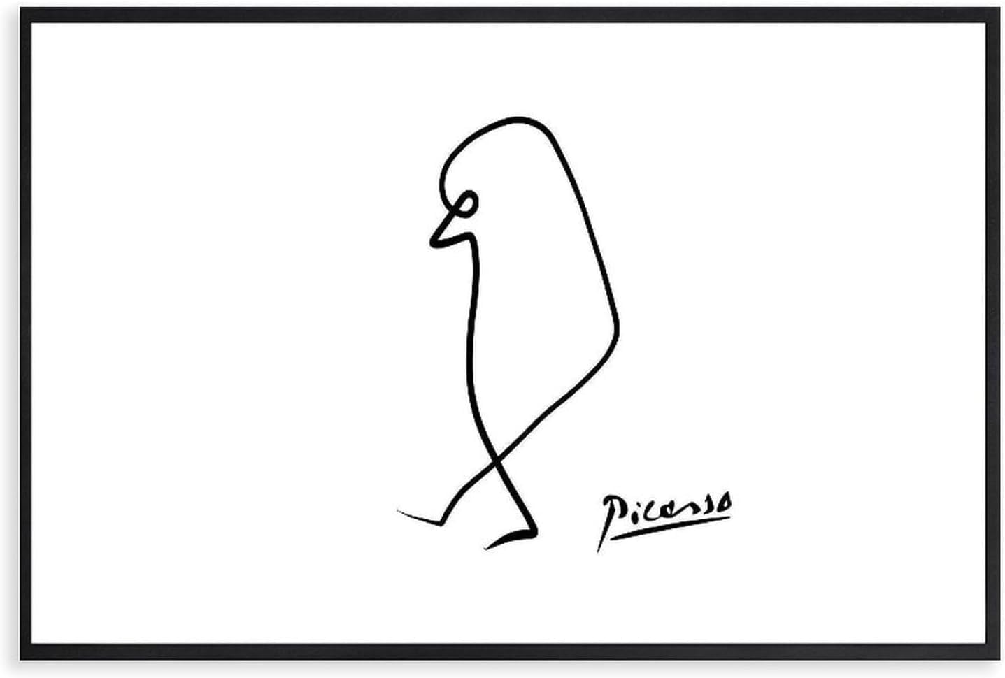 The Bird by Pablo Picasso Canvas Poster Minimalist 40x65cm Frameless