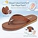 STQ KIDS Girls Boys Flip Flops Kids Beach Sandals Non-Slip Flexible Outsole Fashion Summer Pool Sandal for Shower Brown Size 5 Big Kid