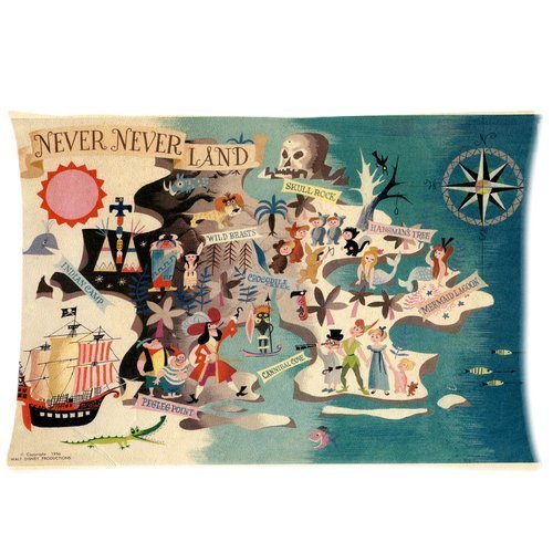 Personalized Neverland Peter Pan Rectangle Pillow Cases 20x30 inch (one side)