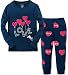 Little Girls Clothes Heart Cotton Sleep Pajamas Cartoon Sets 2T - 2 years Blue