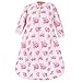 Hudson Baby Unisex Baby Premium Quilted Long Sleeve Sleeping Bag and Wearable Blanket, Pink Navy Floral, 18-24 Months