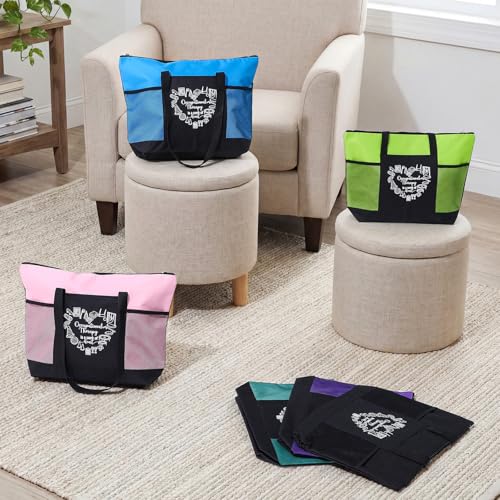 Image of 6 Pcs Team Appreciation Tote Bags Pocket for Women Employee Appreciation Gifts for Nurses Volunteer Cowork