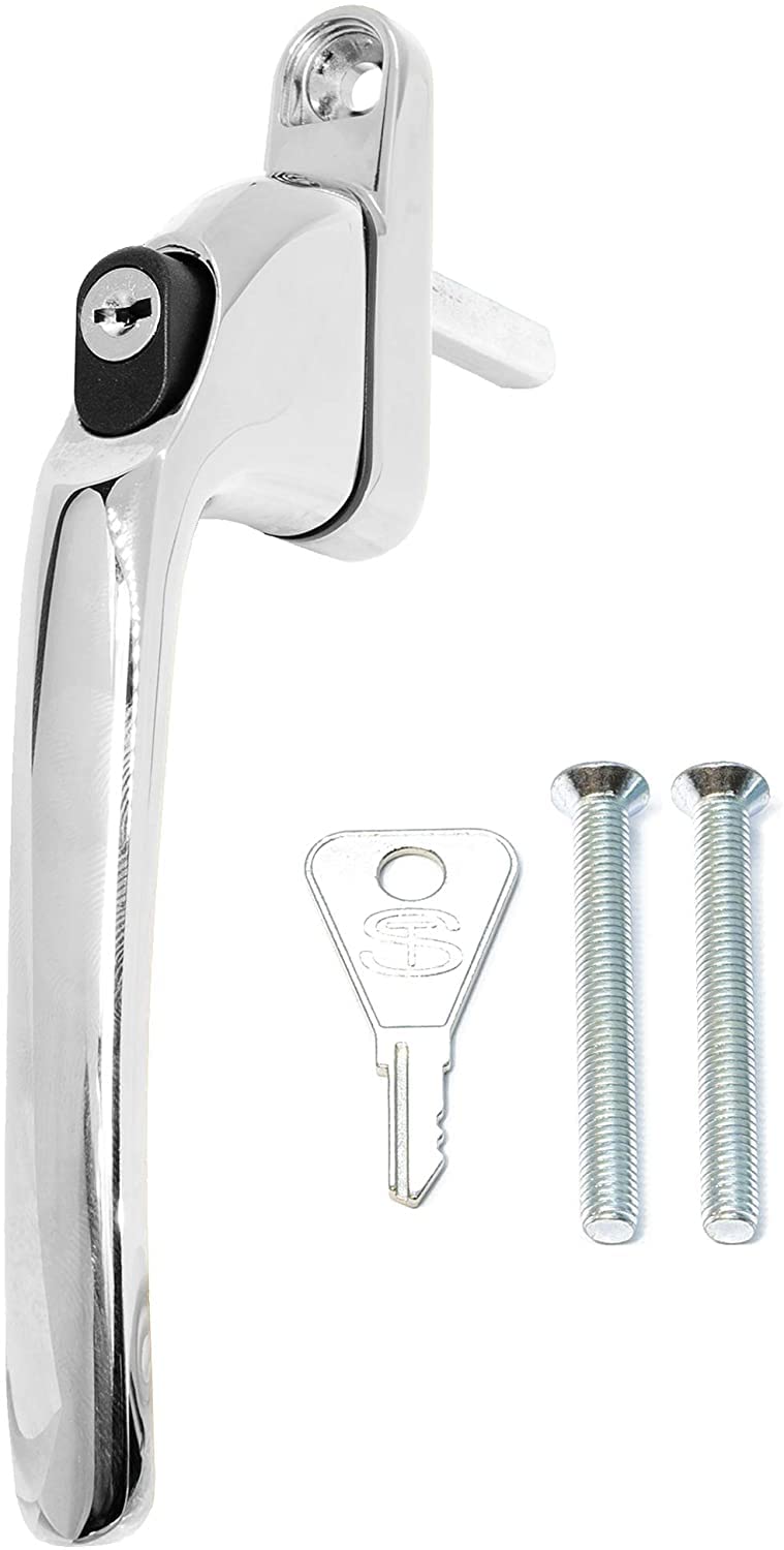 Schlosser TechnikUniversal UPVC Espag Window Handle Repair Kit for Double Glazing - Inline - Chrome