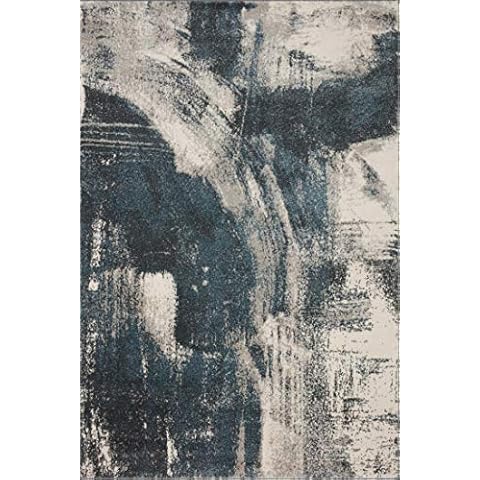 Loloi II Spirit Collection SPI-04 Indigo / Ivory, Contemporary Accent Rug, 2'-7" x 4' Cover