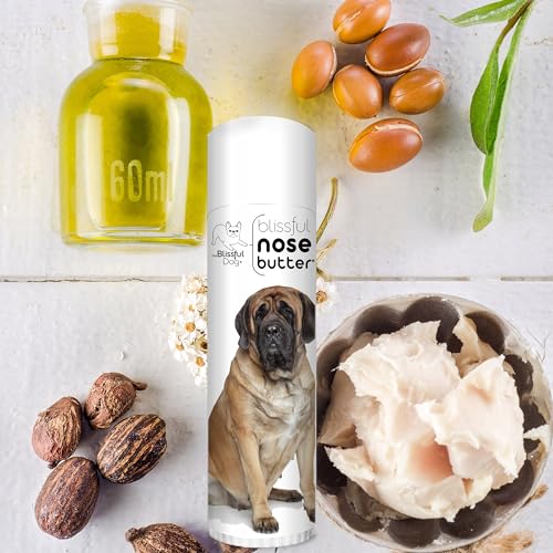 Image of The Blissful Dog Mastiff Nose Butter for Dry, Cracked Skin, Lick-Safe Dog Nose Balm with Moisturizing Shea Butter, Almond, Olive, and Essential Oils, Pet Supplies, Uncented, 0.50 oz.