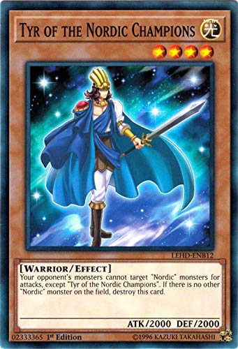 Yu-Gi-Oh! - Tyr of The Nordic Champions - LEHD-ENB12 - Common - 1st Edition - Legendary Hero Decks - Aesir Deck