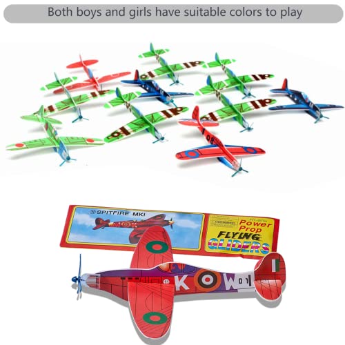 Glider Planes Set – Styropor Flugzeuge Set, 12 Stück für Kinder, Individually Packed Polystyrene Gliders, Polystyrene Aeroplane Sets, Ideal für Geburtstagsfeiern und Outdoor-Spiele