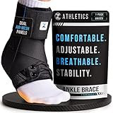 Mid Foot Pain 70 Z ATHLETICS Ankle Brace for Women & Men - Lace Up Adjustable Support with Side Stabilizers for Sprained Ankle, Achilles Tendonitis Relief | Basketball, Volleyball, Running & Sports Recovery