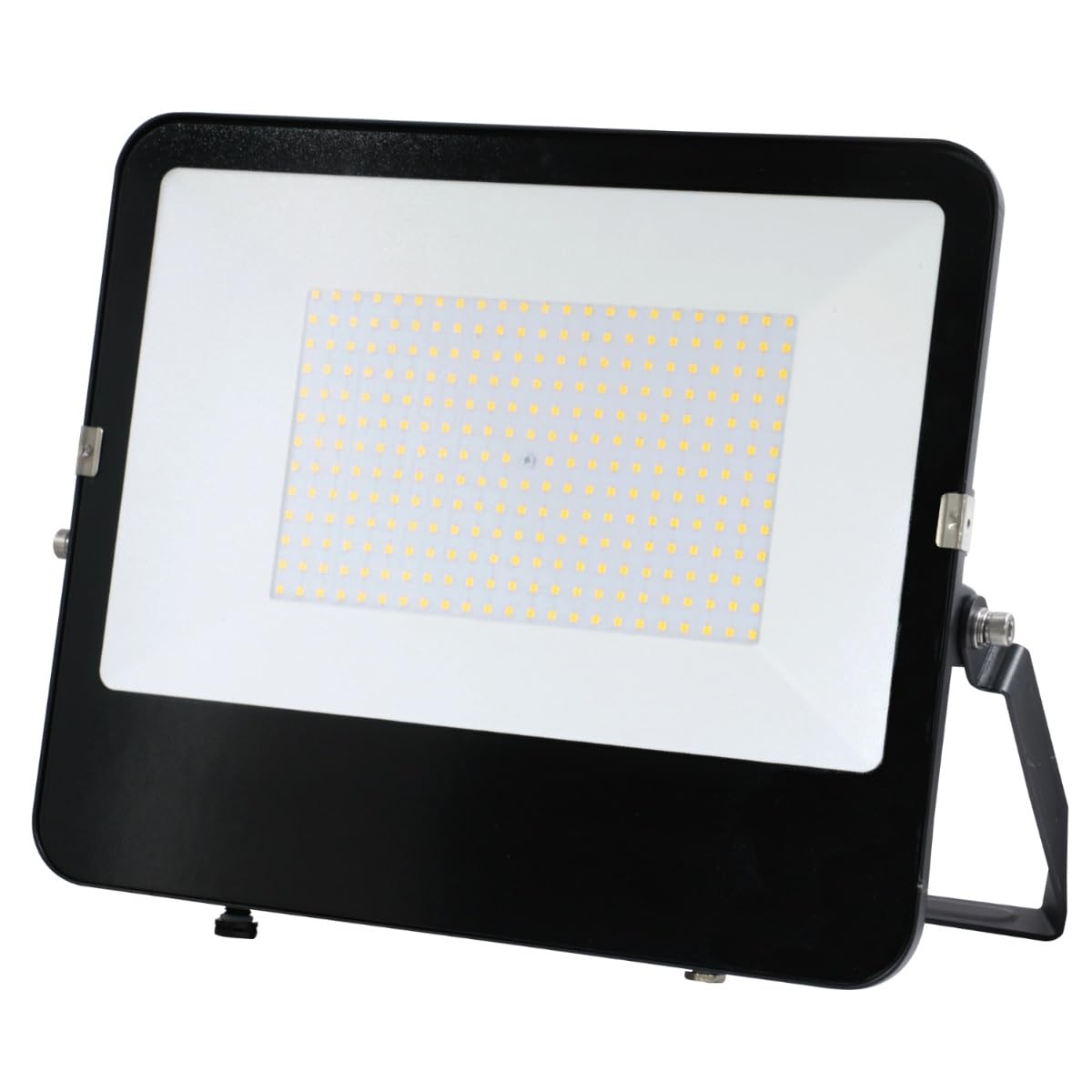 Bright Source LED Floodlight, Photocell, IP65, 200W, 24000lm, 120° Beam Angle, 6500K Daylight White, Black, with Adjustable Tilt Mounting Bracket & 1m Lead Wire