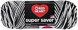 RED HEART E300.0932 Super Saver Yarn, Zebra Print