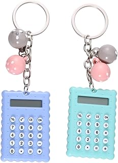 STOBOK 2 Pçs Mini Calculadora Chaveiro Para Chaves Mini Chaveiro Computador Mini Calculadora Criativa Calculadora De Bolso Chaveiro Calculadora Eletrônica Portátil Calculadora Em Forma