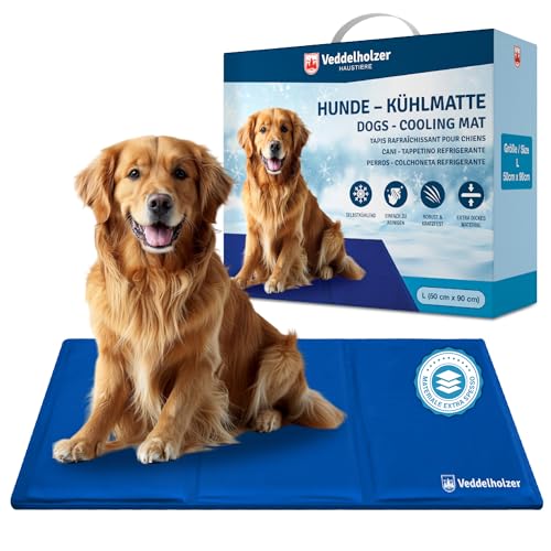 Veddelholzer - Tappetino refrigerante (XL) per cani, extra spesso, auto-raffreddante senza corrente, per l'estate e i viaggi, per cani di taglia piccola, media e grande, pieghevole, facile da pulire