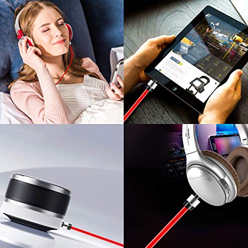 Replacement Red Aux Auxiliary Pro And Detox Edition Cable Wire Cord For Monster Solo Beats Studio Headphones By Dr Dre Solo Studio Solohd Headphones Cable #TOP6