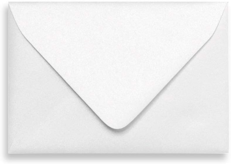 Snow A1 Euro Curved Flap Invitation Envelopes - Pack of 50
