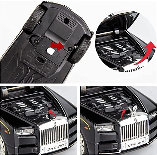 Image of 4 Wheel Drive Metal Car Pull Back with Open Doors, Engine Cover, Front and Rear Light & Music Great Gift for Boys and Girls Above 【Colors as Per Stock】【BMW X7】