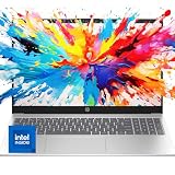 HP Newest Essential 15.6' Laptop, Intel N200 Quad-Core Processor, 16GB RAM, 256GB Storage (128GB SSD+128GB WOWPC USB), WiFi & Bluetooth, HDMI, Up to 11hrs Battery Life, Windows 11, 1 Year Office 365