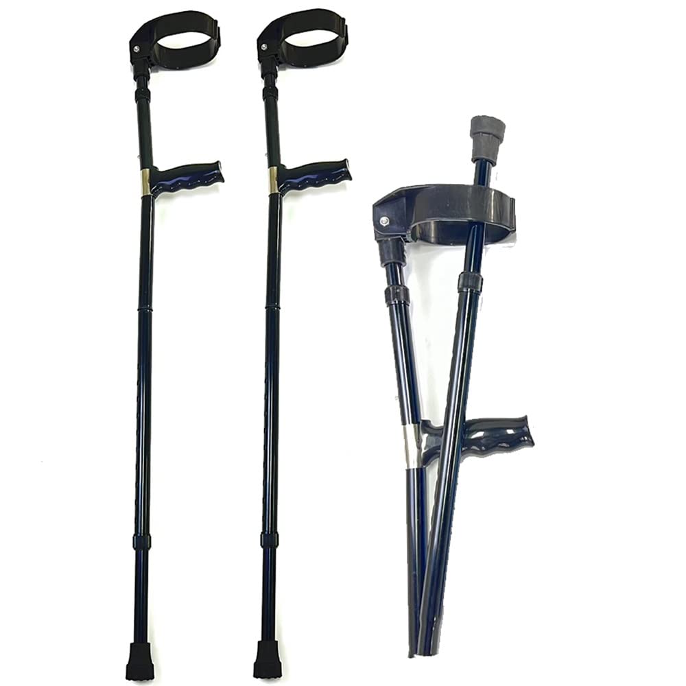 Stampella Pieghevole Leggera Dell'avambraccio Supporto Regolabile Bastone Da Passeggio Polsino Ergonomico Stampella Pieghevole Per Anziani Disabili Anziani (Color : Blue, Size : 1pcs) little