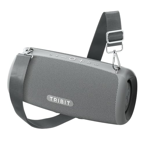 Tribit StormBox Lava Portable Bluetooth Speaker, 80W Loud Wireless Speaker, 24H Playtime, IP67 Waterproof, Bluetooth 5.4, Custom EQ, XBass, Built-in Mic, TWS Pairing for Camping/Beach/Party/Outdoor