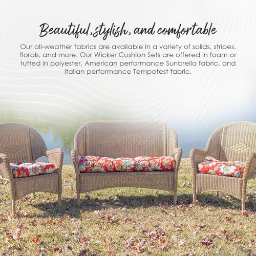 RSH-DECOR-3-Piece-Wicker-Tufted-Cushion-Set-41-x-19-19-x-19-All-Weather-Spun-Fabric-Water-Resistant-Outdoor-Loveseat-U-Shape-Cushions-for-Patio-Furniture-Black-White-Aztec