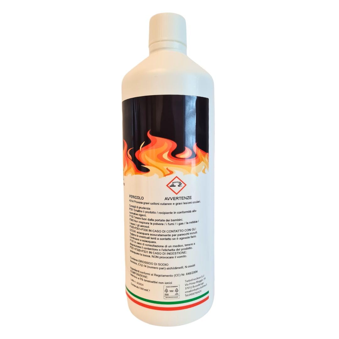 Turbo Grill, Sgrassatore Universale per Griglie, Forni e Piani Cucina, 1 Litro
