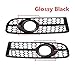 ZXCMNB susongxianyinzhengpingbaihuoshanghang Coche Frente R Niebla Luz Grille Grill Honeycomb Fit para Audi A4 B7 S4 B7 A4 S- Línea 2005-2008 Parrilla de la lámpara de Niebla (Color : Black)