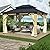 Raysfung 13'x15' Wood Gazebo,Outdoor Hardtop Gazebo with Galvanized Steel Double Roof, Wooden Frame Gazebo with Netting and Curtains for Patio Backyard Deck Garden