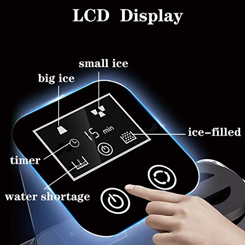 Máquina automática para hacer hielo con pantalla LCD acero inoxidable miniatura 3