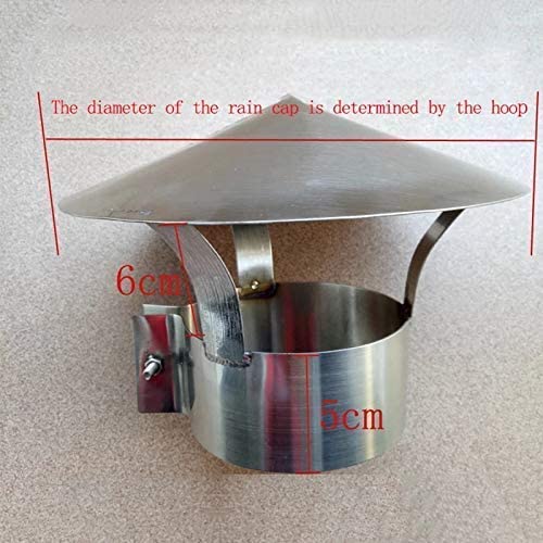 Protezione Anti-Uccelli, Tappo per Camino in Acciaio Inox, Adatto per Tipi di Camino, Coperchio per Pioggia e Neve, Protezione per Camino, 90 mm, 200 mm, 200 mm