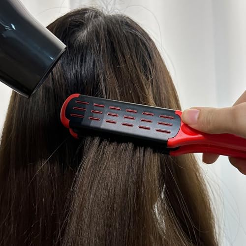 Cepillo alisador para cabello color rojo miniatura 3