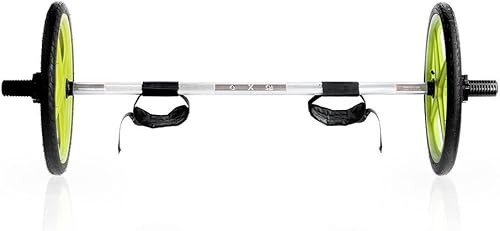 AXLE Juego de pesas de barra, barras y pesas de entrenamiento de fuerza compatibles con banda de fuerza, barra de peso versátil y plegable para peso