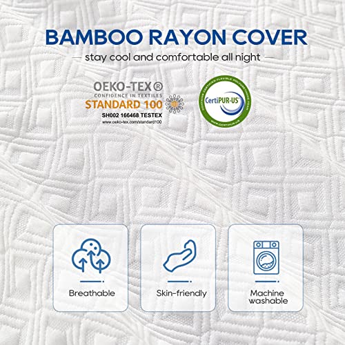 3-Inch-7-Zone-Memory-Foam-Mattress-Topper-Queen-with-Bamboo-Cover-Cooling-Gel-Infused-Swirl-Egg-Crate-Memory-Foam-Standard-100-by-Oeko-TEX-Certified-Blue