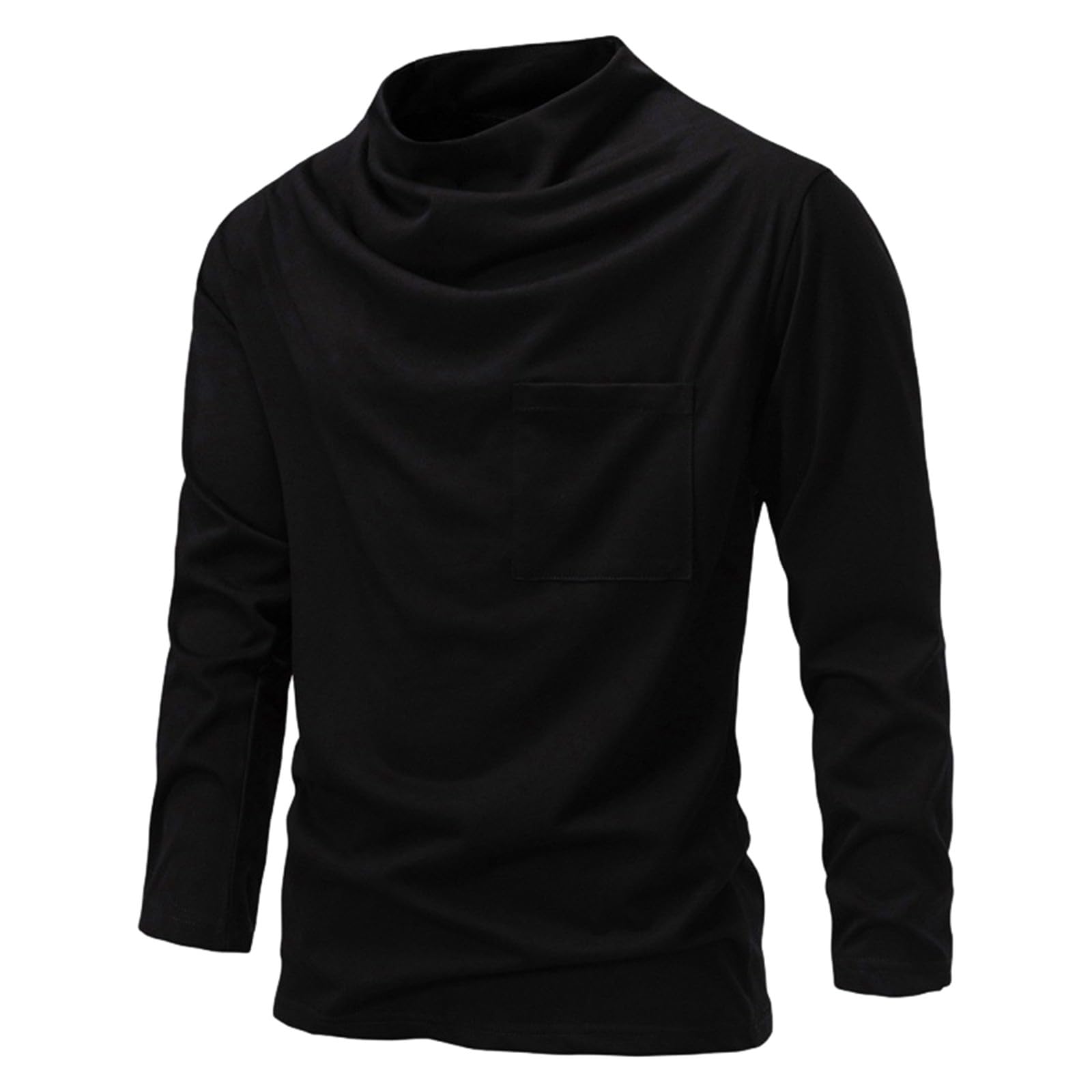 Camiseta termica Hombre Trabajo Prenda Térmica Hombreprenda Cuello Alto Interior Fibra Hueca Térmica Interior Sin Costuras Anti Olor Sin Costuras Camiseta Manga Larga termica Hombre