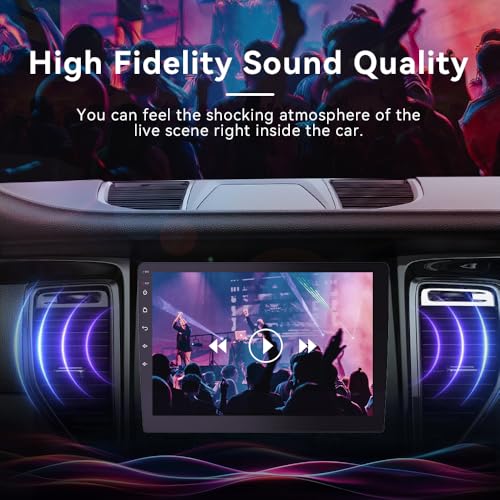 Image of Haudio 9 inch Wireless Double Din Car Stereo,with Apple CarPlay and Android Auto Radio Screen,with Mirror Link, Bluetooth 5.0,1080P Backup Camera, AUX,FM /AM Transmitter|Double Din carplay Screen