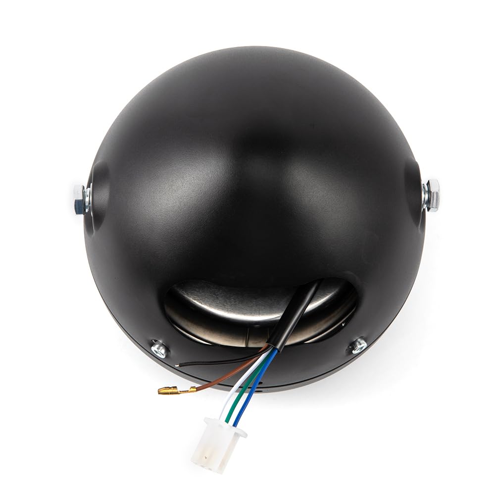 Faro anteriore a LED da moto, 6,46 pollici, per Cafe Racer Bobber Chopper con DRL