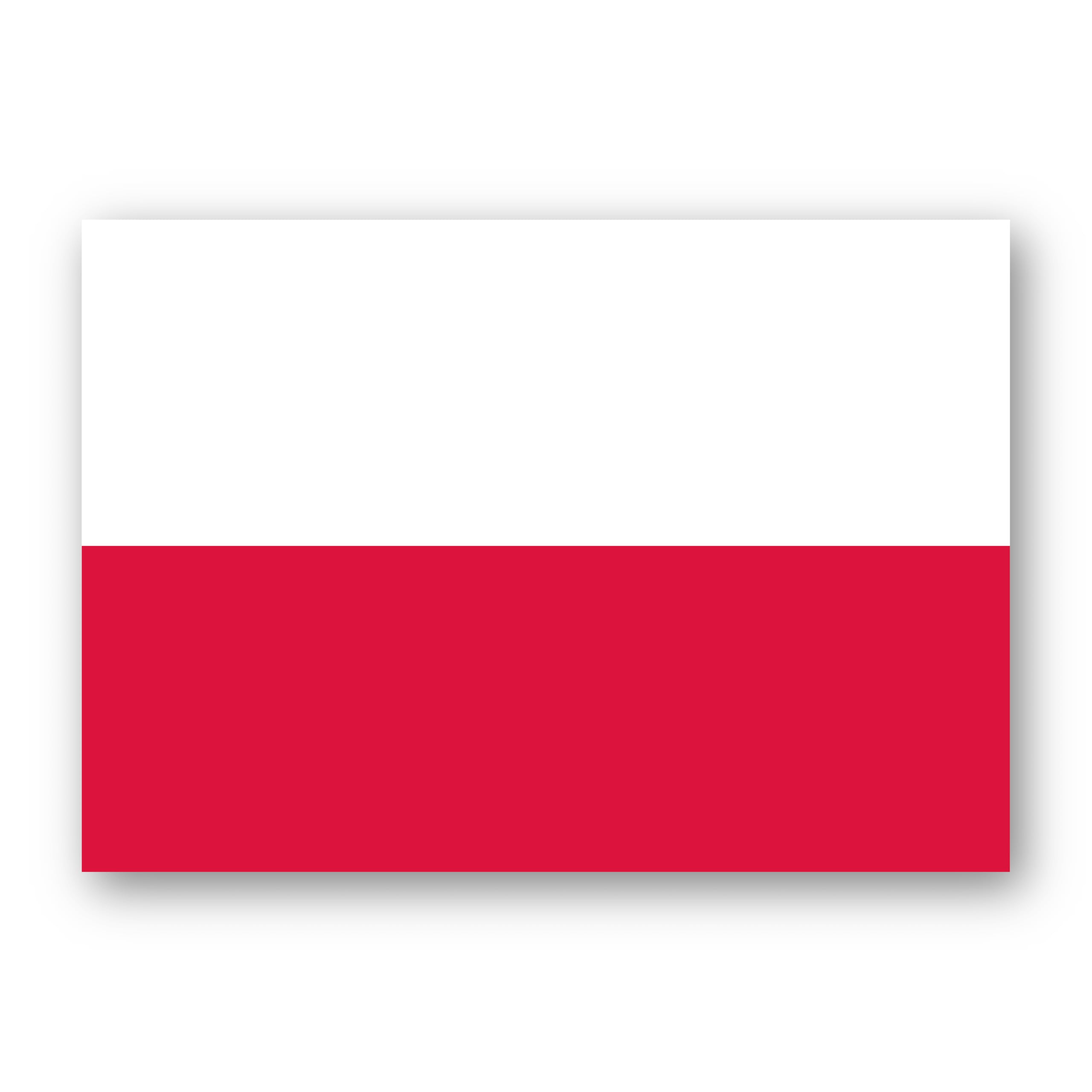 Gobrecht & Ulrich White 10 Polish Flag Stickers - Flag Of Poland Stickers - For Cars, Laptop, Windows, Luggage (7.4 X 5.2 Cm)