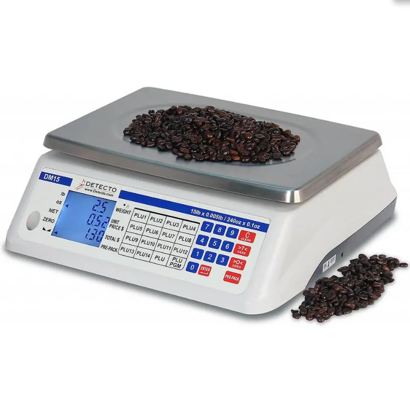 Detecto DM15 Price Computing Scale, Electronic, 13.4" W x 13.4" D, 240 oz. Capacity image 4