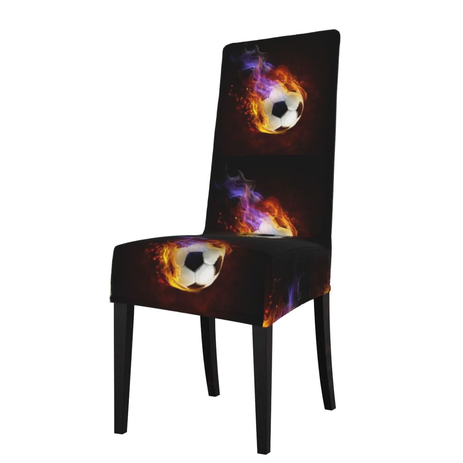 LKYMOH Fire Football(1), Chair Covers Stretch Chair Slipcovers for Dining Room, for Party Pet Protection Universal Fit Soft Polyester