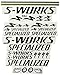 Ecoshirt 46-W1LL-5ODA Pegatinas Stickers S Works Specialized Aufkleber Decals Autocollants Adesivi R84, Negro