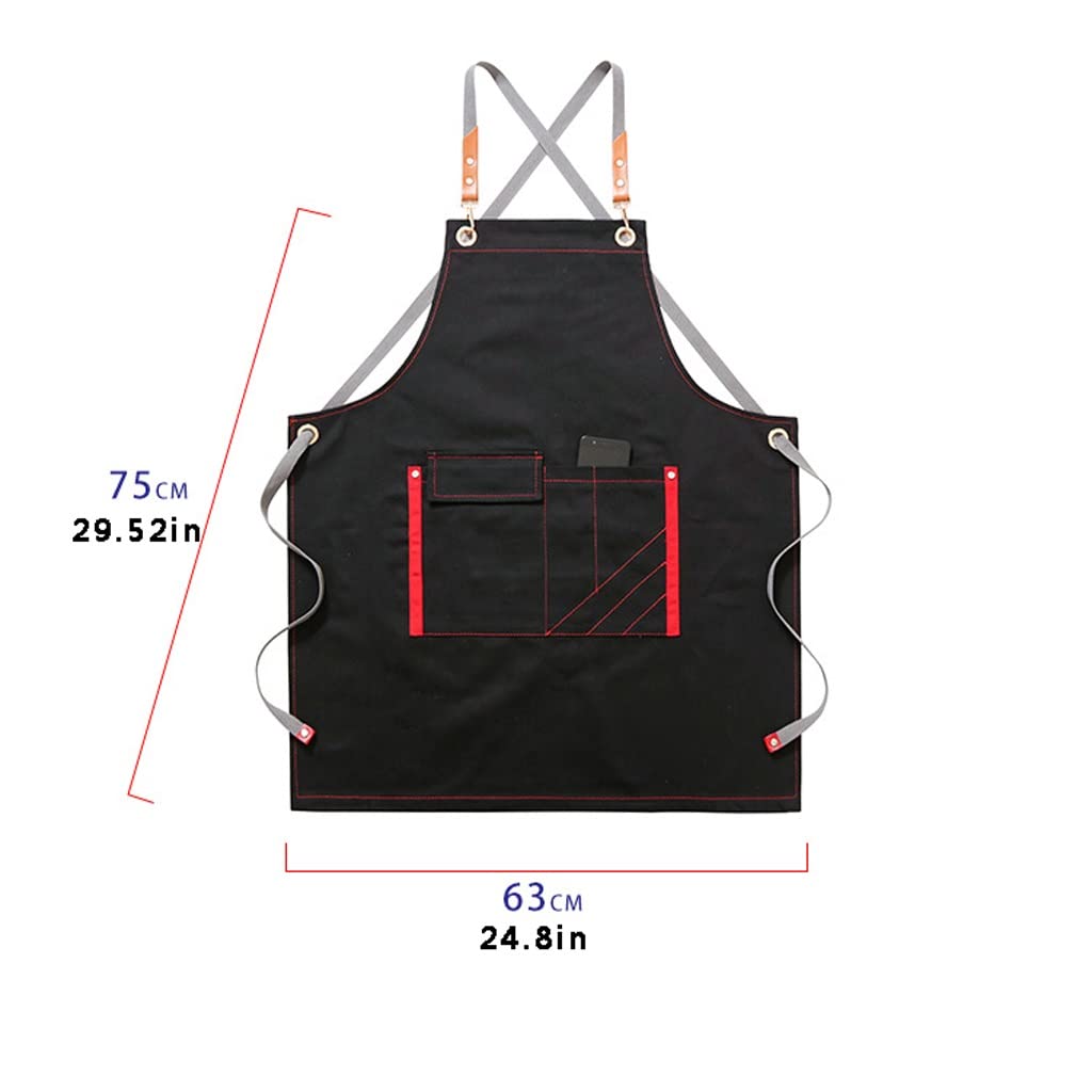 Server Aprons Barista Apron Babero delantal delantal chef delantal cocinar delantal delantal color dril de algodón delantal delantal ajustable delantal elástico Kitchen Aprons Chefs Appron