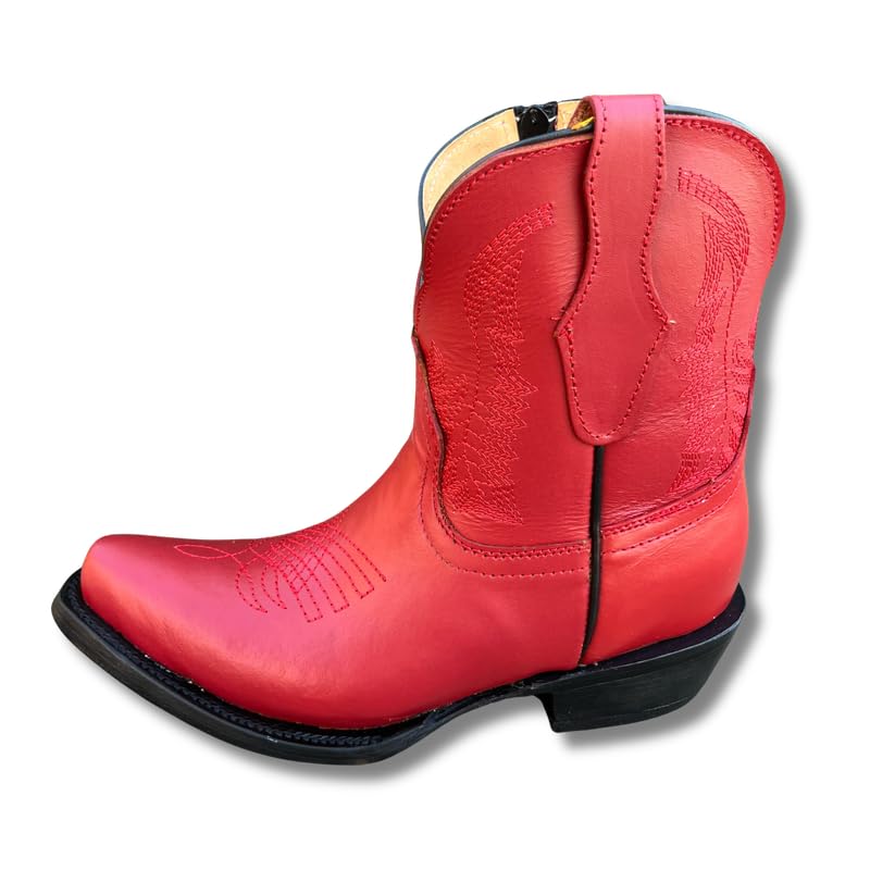 Women's Full Leather Snip & Square Toe Cowgirl Western Boots with Classic Luxury Leather Sole Bota con punta cuadrada para mujer2
