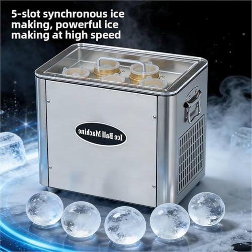 Fabricadora de Hielo Esferas Claras 5 Cavidades 1.5H miniatura 6