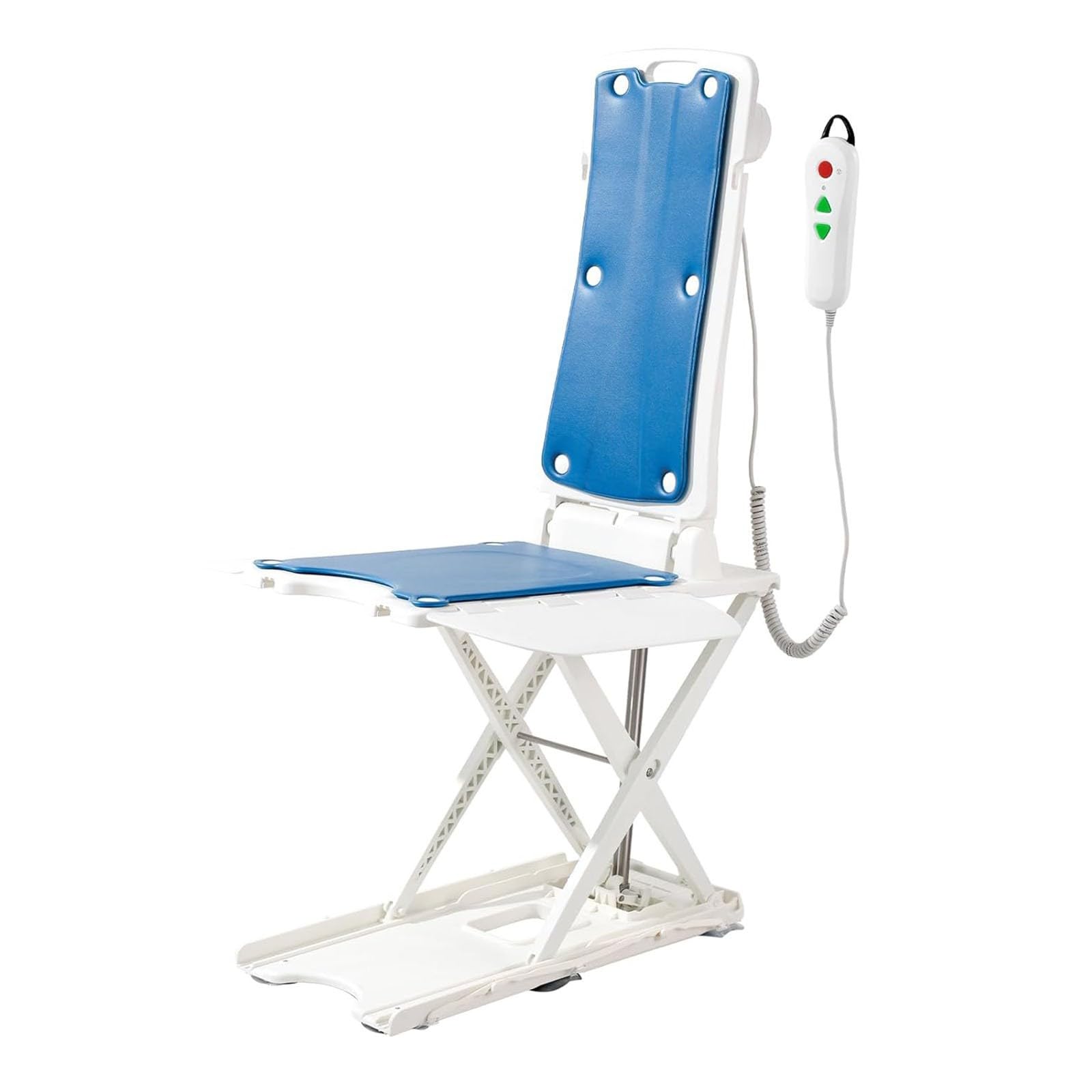 Badewannenlifte,Bodenlift,Elektrischer Sessellift,Gewichtsgrenze 300 Lbs,Badewannensitz Mit Wasserdichtem Motor,Geräte Zum Heben Älterer Menschen Vom Boden Blue
